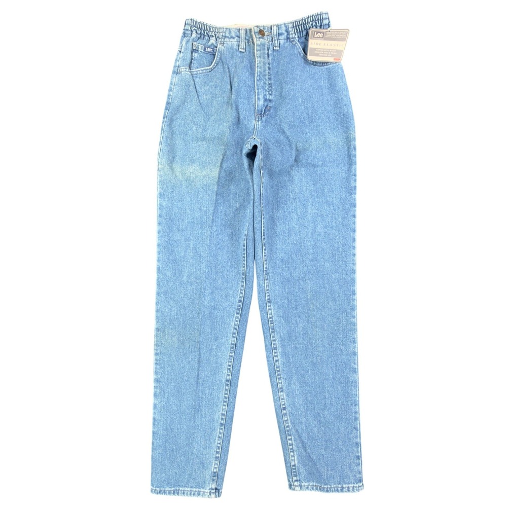 Lee Y2K Side Elastic Jeans Womens 8 Medium Blue Denim NWT Pepper Stone Relaxed